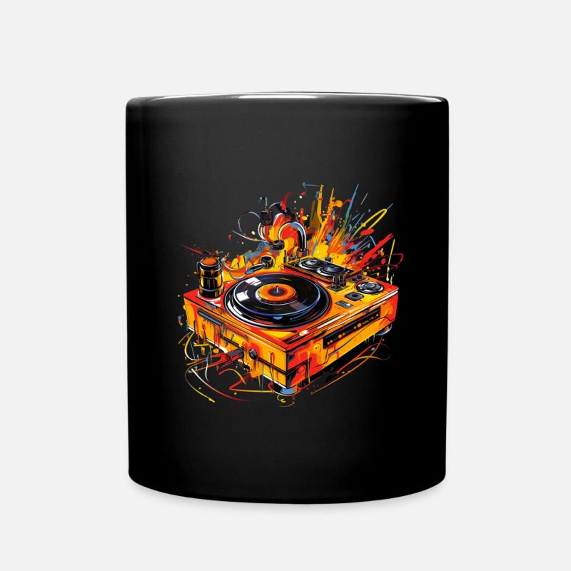 Platine DJ Love Graffiti Design - Mug uni - noir