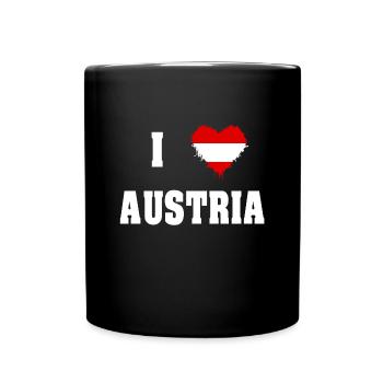 Austria Österreich - Tasse einfarbig - Schwarz - Vorne