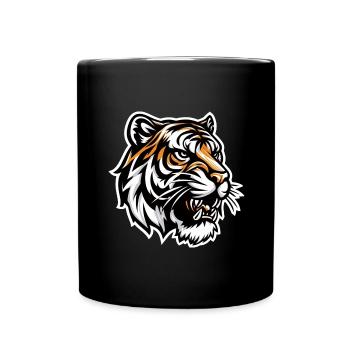 Tiger head in comic book style - Full Colour Mug - black - Front