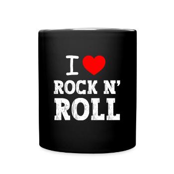Ich liebe Rock 'n' Roll - Tasse einfarbig - Schwarz - Vorne