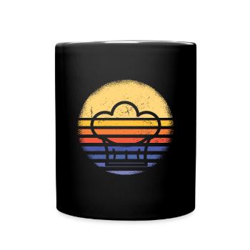 Cook Retro Sunset Cooking - Full Colour Mug - black - Front