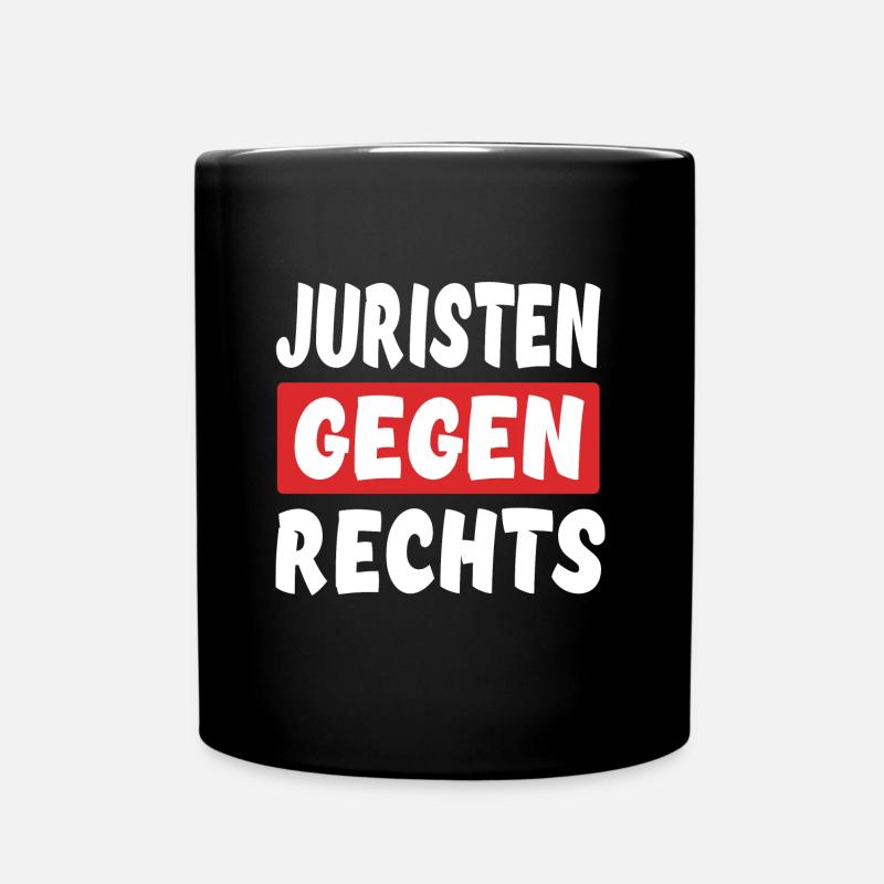 Juristen Gegen Rechts - Rechts Nein Danke - Tasse einfarbig - Schwarz