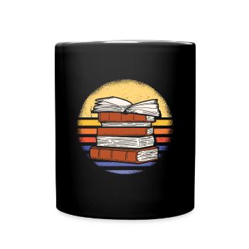 Writer Retro Sunset Writing - Full Colour Mug - black - Front