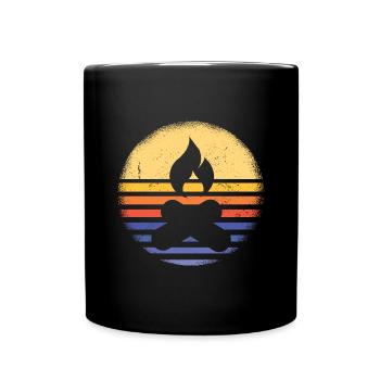 Camper Retro Sunset Camping - Full Colour Mug - black - Front