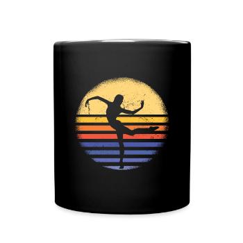 Dancer Retro Sunset Dancing - Tasse einfarbig - Schwarz - Vorne