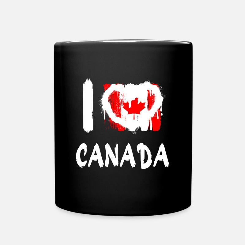 I love Canada / Ich Liebe Kanada Land Länder - Tasse einfarbig - Schwarz