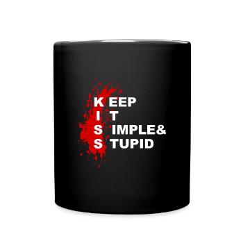 KISS - Keep it simple & stupid - Full Colour Mug - black - Front