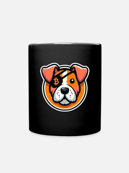 Cane con benda sull'occhio Bitcoin - Tazza monocolore - nero