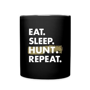 Chasseur Manger Sommeil Chasse - Mug uni - noir - Devant