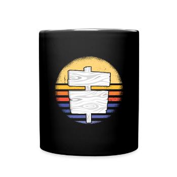 Woodworker Retro Sunset Woodworking - Full Colour Mug - black - Front