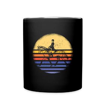 Jumper Rétro Sunset Saut d’obstacles - Mug uni - noir - Devant
