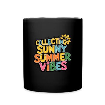 Sunny Summer Moments Vibes Sommer Sonne - Tasse einfarbig - Schwarz - Vorne