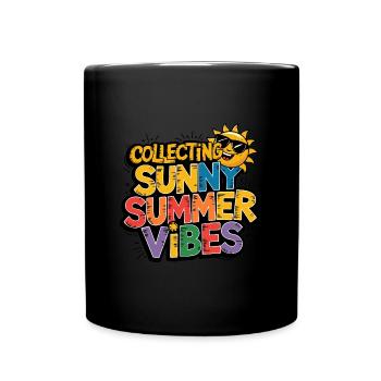 Sunny Summer Moments Vibes Sommer Sonne - Tasse einfarbig - Schwarz - Vorne