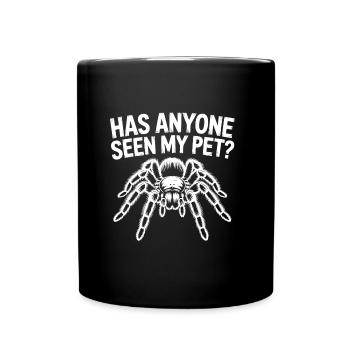 Vogelspinne Tarantel lustiger Spruch - Tasse einfarbig - Schwarz - Vorne