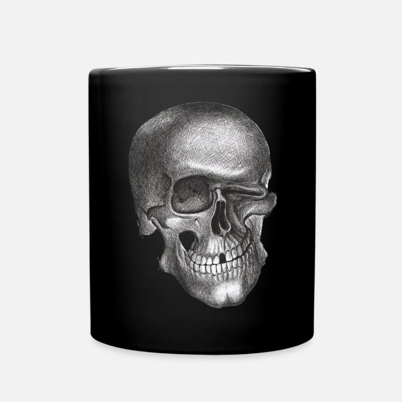 Crâne clin d’œil - Crâne - Mug uni - noir