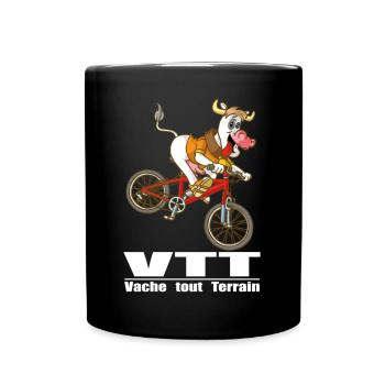 VTT Vache tout terrain - Mug uni - noir - Devant