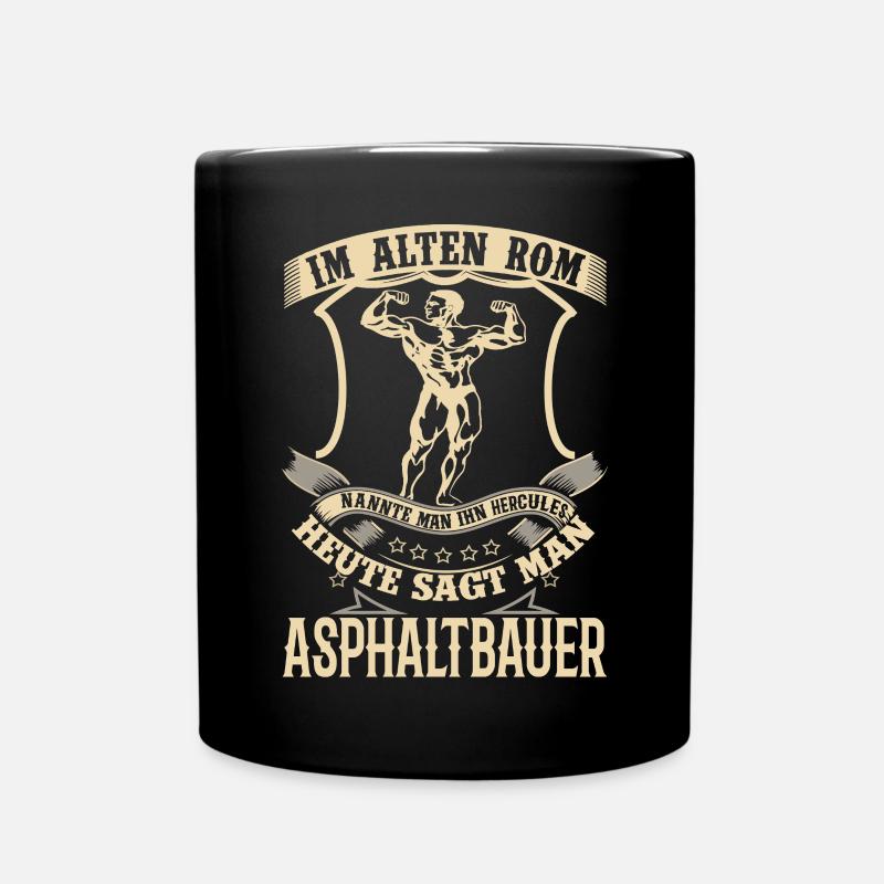 Asphaltbauer Shirt - Tasse einfarbig - Schwarz