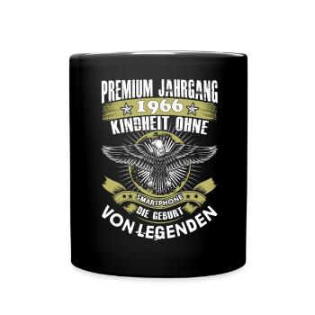 Jahrgang 1966 - Tasse einfarbig - Schwarz - Vorne