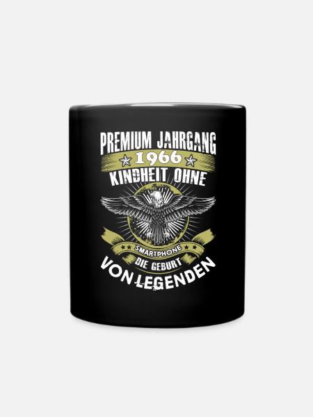 Jahrgang 1966 - Tasse einfarbig - Schwarz