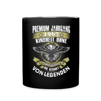 Jahrgang 1967 - Tasse einfarbig - Schwarz - Vorne