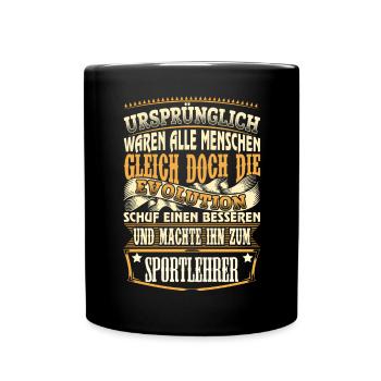 Sportlehrer - Tasse einfarbig - Schwarz - Vorne
