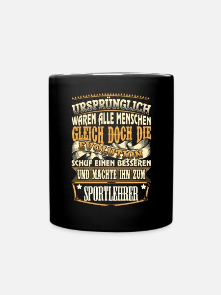 Sportlehrer - Tasse einfarbig - Schwarz