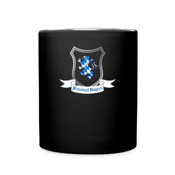 Freistaat Bayern Wappen München - Tasse einfarbig - Schwarz - Vorne