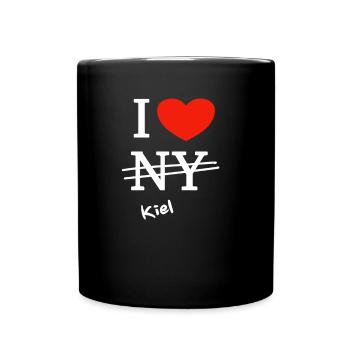 J'adore Kiel - J'adore Kiel - Mug uni - noir - Devant