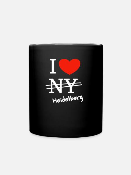 Ich liebe Heidelberg - I love Heidelberg - Tasse einfarbig - Schwarz