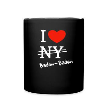 Ich liebe Baden-Baden - I love Baden-Baden - Tasse einfarbig - Schwarz - Vorne