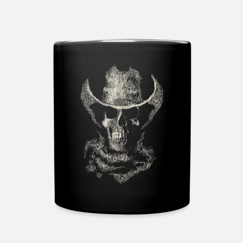 skull cowboy - Mug uni - noir