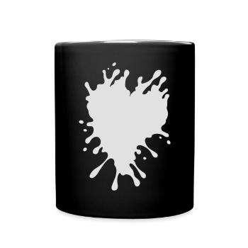 Splatter Heart - Full Colour Mug - black - Front