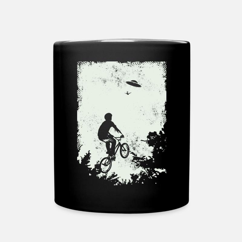 BMX freestyle rider UFO extraterrestre - Mug uni - noir