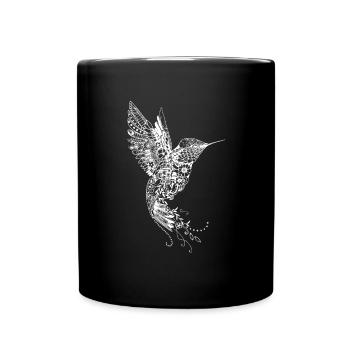 Great hummingbird in white - Full Colour Mug - black - Front