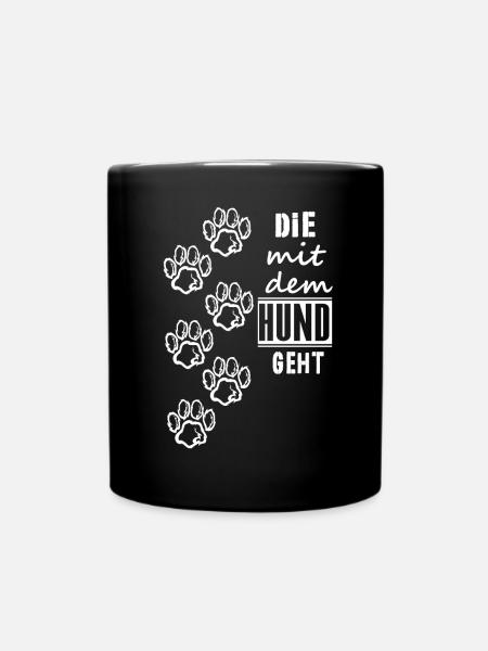 Hund - Tasse einfarbig - Schwarz