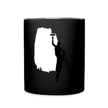 Maler- Painting Background - Tasse einfarbig - Schwarz - Vorne