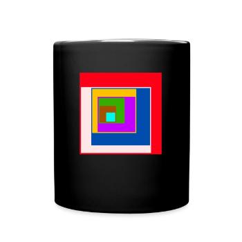Center quadrat - Tasse einfarbig - Schwarz - Vorne
