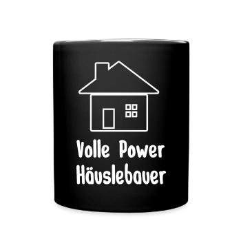 Häuslebauer - Tasse einfarbig - Schwarz - Vorne