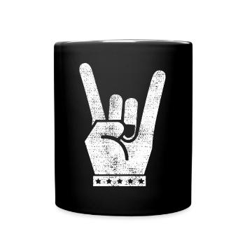 Rock And Roll - Tasse einfarbig - Schwarz - Vorne