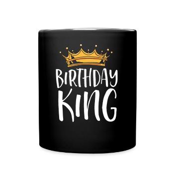 Birthday King Crown T-Shirt - Full Colour Mug - black - Front