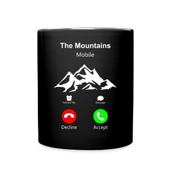 The Mountains Mobile 3 Les montagnes appellent - Mug uni - noir - Devant