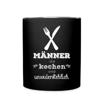 Les hommes qui cuisinent sont irrésistibles - Mug uni - noir - Devant