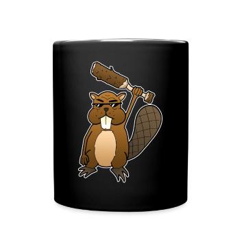 Beaver Baseball Lunettes de soleil Rodent Wood Gift - Mug uni - noir - Devant