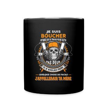 Tee Shirt Boucher - Full Colour Mug - black - Front