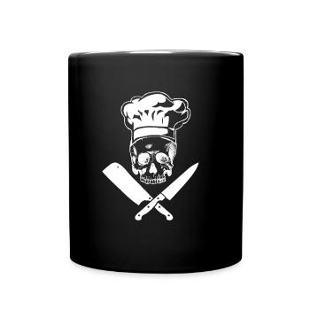 Couteau de crâne de profession de chef - Mug uni - noir - Devant