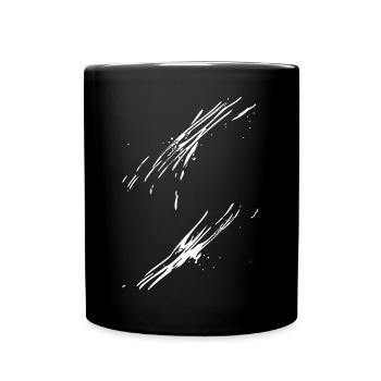 Schwarze Leinwand Pinselstrich - Tasse einfarbig - Schwarz - Vorne