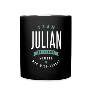 Name Julian - Tasse einfarbig - Schwarz - Vorne