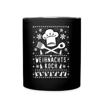 51 Cuisinier de Noël bonnet de cuisine - Mug uni - noir - Devant