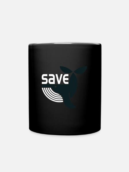Baleine Save Sauvetage Marin - Mug uni - noir