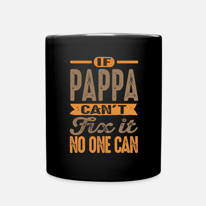Pappa kann es nicht reparieren - Tasse einfarbig - Schwarz